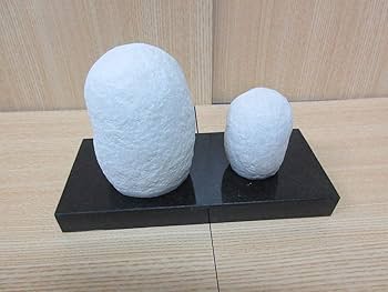 ☆【極美品】 親子ふくろう ふくろう 大理石 梟 モノクロ 置物 石 土台付き Amazon.co.jp: 株式会社メモリアル石材 石のオブジェ（大理石